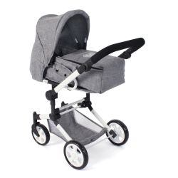 Bayer Chic 2000 Kombi-Puppenwagen JARA Jeans grau