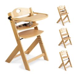BabyGo Family Pro Hochstuhl Treppensuhl inkl. Essbrett natur