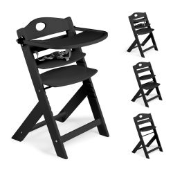 BabyGo Family Pro Hochstuhl Treppensuhl inkl. Essbrett black