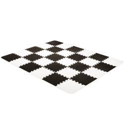 Kinderkraft Luno Schaumstoff Puzzlematte Spielmatte 150x180 cm Schwarz / Weiß