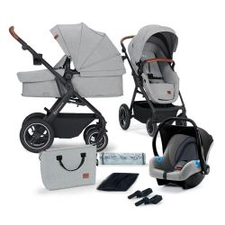 Kinderkraft Kombi - Kinderwagen 3in1 B-TOUR mit Babywanne light grey
