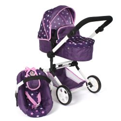 Bayer Chic 2000 3 in 1 Kombi-Puppenwagen LINUS Stars lila