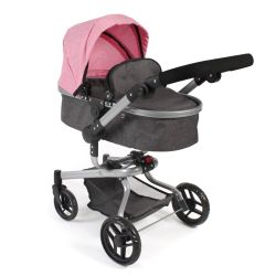 Bayer Chic 2000 Kombi-Puppenwagen Kinderwagen YOLO melange rosa