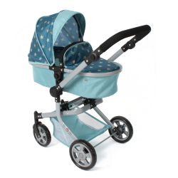Bayer Chic 2000 Puppen Kombi-Puppenwagen MIKA Sternchen türkis