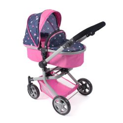 Bayer Chic 2000 Kombi-Puppenwagen MIKA Butterfly navy-pink