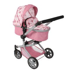 Bayer CHIC 2000 Kombi-Puppenwagen Mika Flowers Blumen rosa altrosa