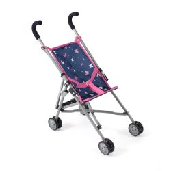 Bayer Chic 2000 Puppen Mini-Buggy ROMA Butterfly navy-pink
