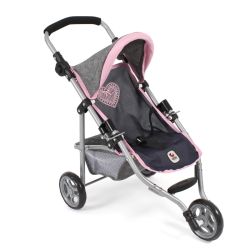 Bayer Chic 2000 Jogging Buggy Puppenwagen Kinderwagen LOLA Melange grau-navy