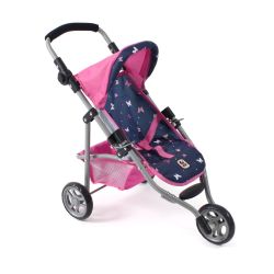 Bayer Chic 2000 Puppen Jogging-Buggy LOLA Butterfly navy-pink