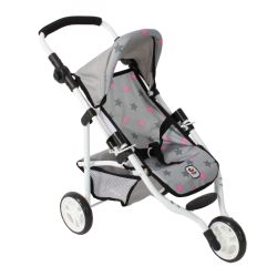 Bayer CHIC 2000 Puppen-Jogging-Buggy Lola Sternchen Sterne grau