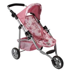 Bayer CHIC 2000 Puppen-Jogging-Buggy Lola Flowers Blumen rosa altrosa