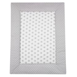 ALVI Krabbeldecke Spieldecke Stars silber 100x135cm