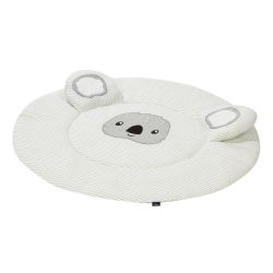 Alvi Krabbeldecke rund Organic Cotton Ringlets Koala gray 3D mit Ohren Ø100 cm