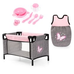 Bayer Design Zubeh&ouml;r Set mit Reisebett Schlafsack Schmetterlin