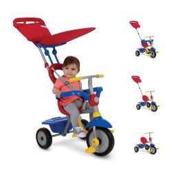 smarTrike Zip Plus Dreirad 4 in 1 Dreirädchen Rot-Blau-Gelb