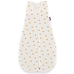 Träumeland Sommerschlafsack LIEBMICH Tencel Gr. 110 weiß mit gelben Sternen