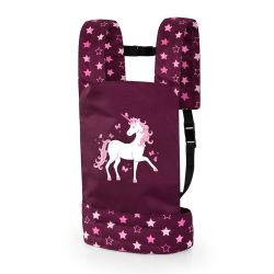 Bayer Design Puppen-Tragegurt bordeaux einhorn sternchen