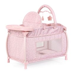 Bayer Design Multibett f&uuml;r Puppen bis 46cm mit Zubeh&ouml;r Herzchen rosa
