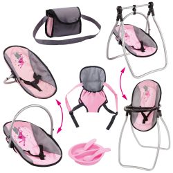 Bayer Design Vario Puppen Zubehör-Set rosa grau Fee