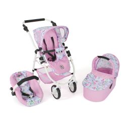Bayer Chic 2000 3in1 Puppen Kombi EMOTION ALL IN Flowers