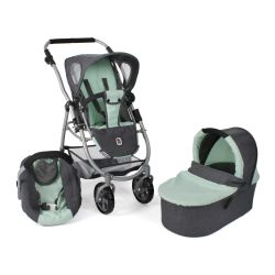 Bayer Chic 2000 3in1 Puppen Kombi EMOTION ALL IN melange anthrazit-mint