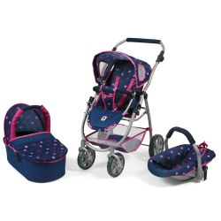 Bayer Chic 2000 3in1 Kombi Puppenwagen EMOTION ALL IN Stars marine