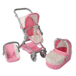 Bayer CHIC 2000 Kombi-Puppenwagen Fides 3 in 1 Schmetterling rosa