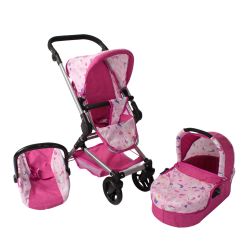 Bayer CHIC 2000 Kombi-Puppenwagen Fides 3 in 1 Einhorn pink