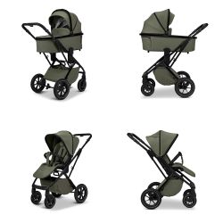 Moon Più Kombikinderwagen Piu moss - chrome