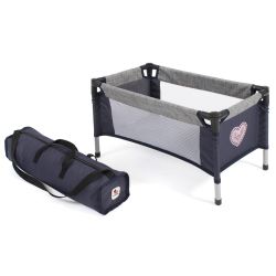 Bayer Chic 2000 Puppen-Reisebett Melange grau-navy