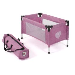 Bayer Chic 2000 Puppen-Reisebett Jeans pink