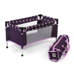 Bayer Chic 2000 Puppen-Reisebett Stars lila