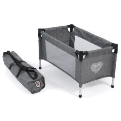 Bayer Chic 2000 Puppen-Reisebett Jeans grey
