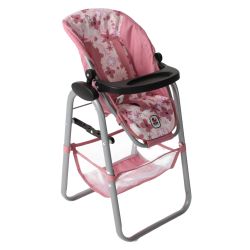 Bayer CHIC 2000 Puppen-Hochstuhl Flowers Blumen rosa altrosa