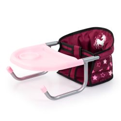 Bayer Design Puppen-Tischsitz rosa-bordeaux einhorn sternchen