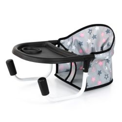 Bayer Design Puppen-Tischsitz grau-schwarz Sterne