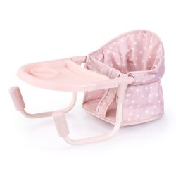 Bayer Design Puppen-Tischsitz mit Tablett Puppensitz Herzchen rosa