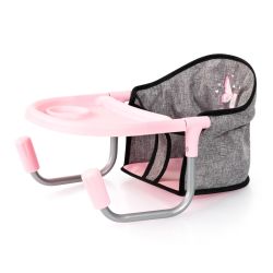 Bayer Design Puppen-Tischsitz grau-rosa Schmetterling