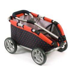Bayer Chic 2000 Puppen - Ziehwagen SKIPPER Dots Koralle