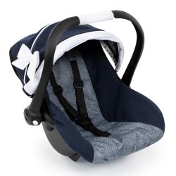 Bayer Design Puppen-Autositz mit Dach blau Schleife