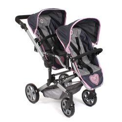 Bayer Chic 2000 Puppenwagen Linus Duo Melange grau-navy