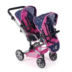 Bayer Chic 2000 Puppenwagen Linus Duo Butterfly navy-pink