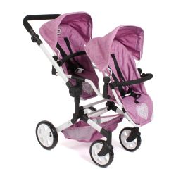 Bayer Chic 2000 Puppenwagen Linus Duo Jeans pink