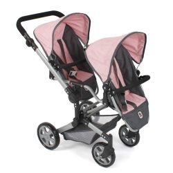 Bayer Chic 2000 Puppenwagen Linus Duo Melange anthrazit-rosa