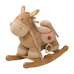 Roba Kids Schaukelpferd - Schaukeltier mit Satteltasche