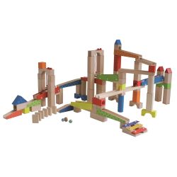 Roba Kids Kugelbahn Holzspielzeug Bauklötze 100-teilig  
