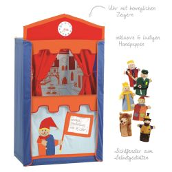 Roba Kids Kaspertheater Theater Holz / Stoff mit 6 Handpuppen 