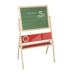 Roba Kids Tafel, Standtafel drehbar mit Schreibtafel liniert Maltafel magnetisch
