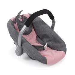 Bayer Chic 2000 Puppen-Autositz Kindersitz Melange grau-rosa