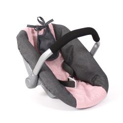 Bayer Chic 2000 Puppen-Autositz Melange anthrazit-rosa